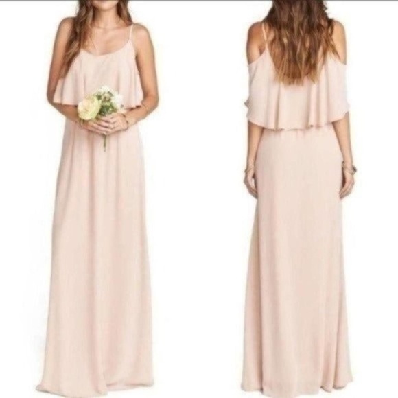 Show Me Your MuMu Dresses & Skirts - Show‎ me your mumu Caitlin Ruffle Maxi Dress in pale pink